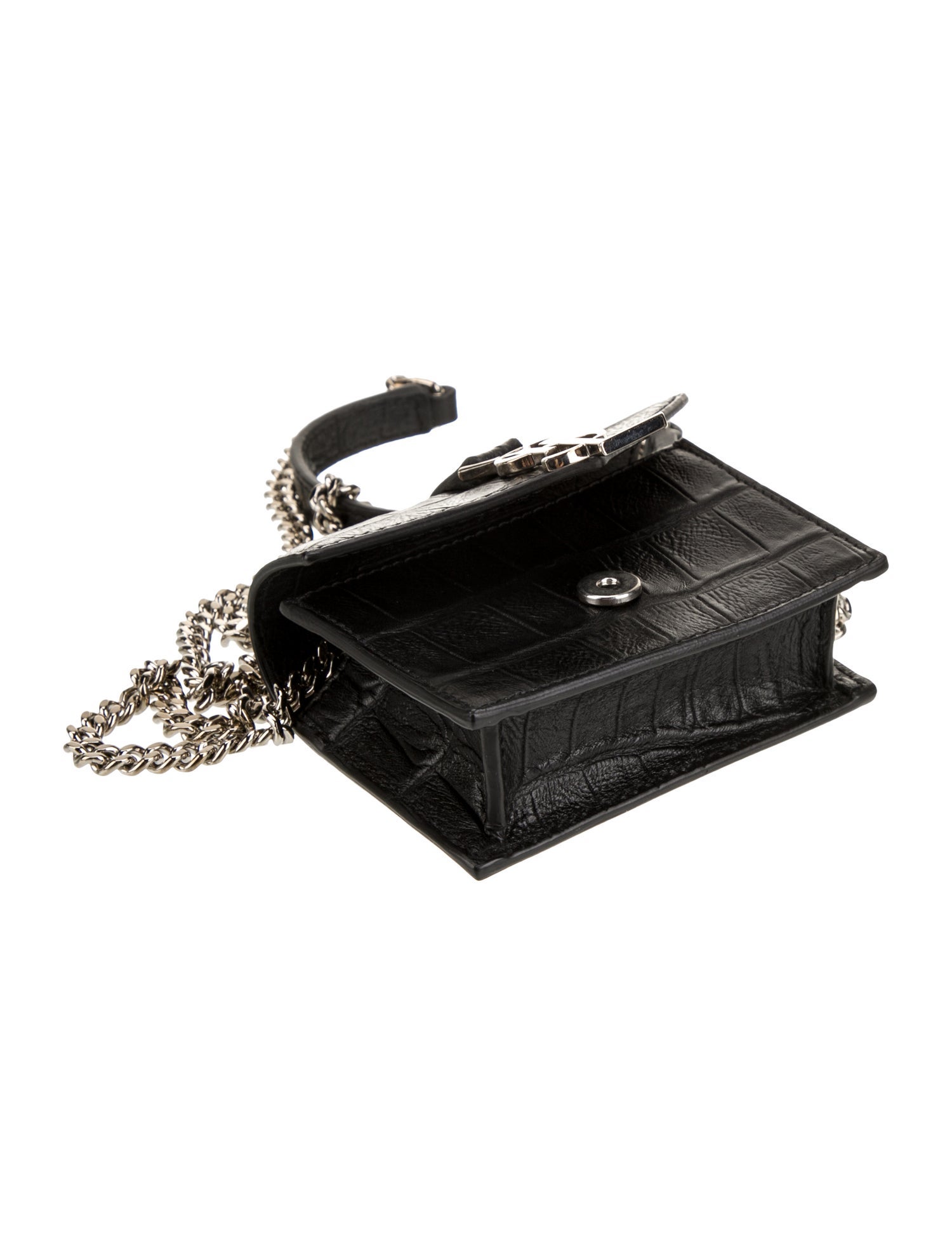 Saint Laurent Embossed Leather Crossbody Bag